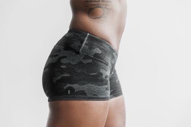 Nobull 2'' Plush Heather Women's Shorts Grey Camo | Australia (ER5089)